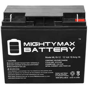 3. Mighty Max Battery ML18-12 - 12V 18AH CB19-12 