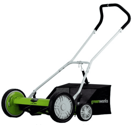 Greenworks 18-inch Reel Lawn Mower with Grass Catcher 25062